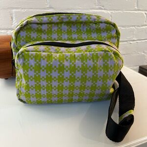 BAGGU Pink Pistachio Pixel Gingham Fanny Pack